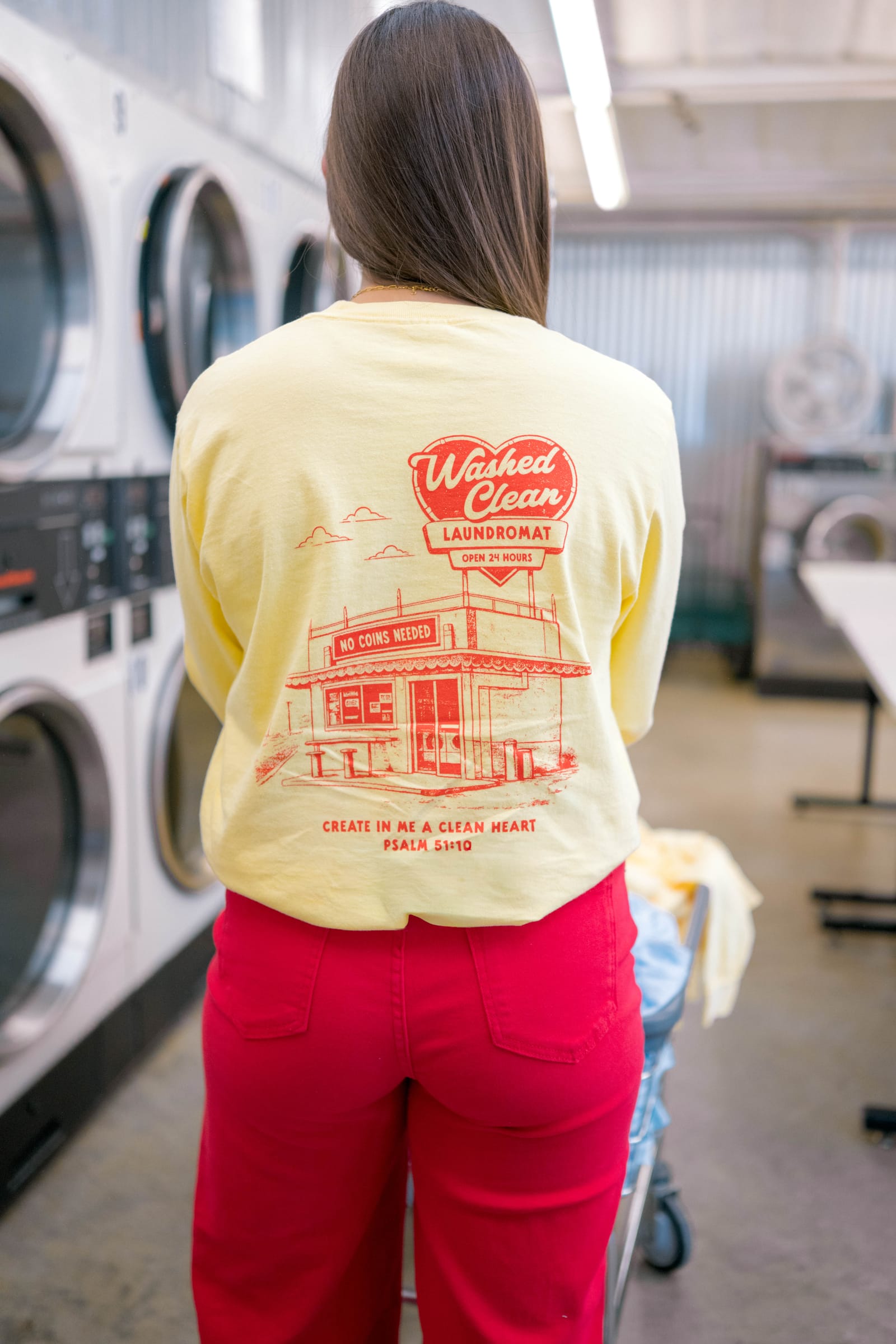 Washed Clean Yellow Long Sleeve Tee